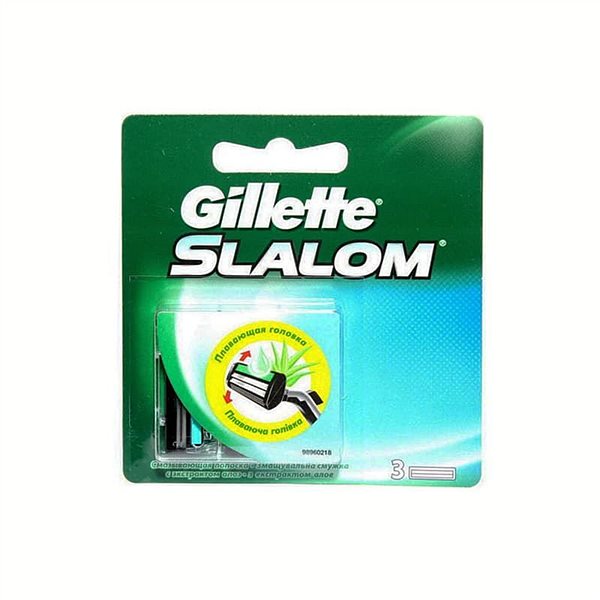 Сменные кассеты Gillette Slalom 3шт с увлажняющей полосой