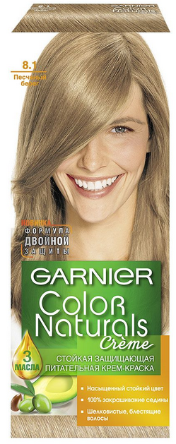 Краска для волос GARNIER КОЛОР НЭЧРАЛС №8.1 Песчаный берег