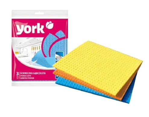 York салфетка губчатая 3шт