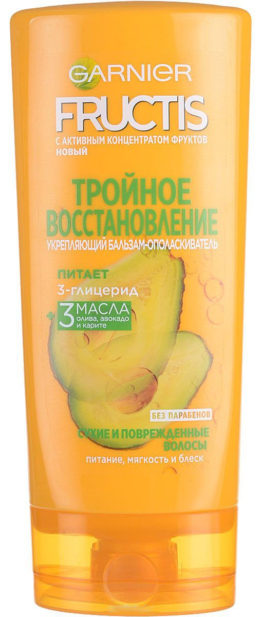 Fructis бальзам-ополаскиватель Тройное восстановление 387мл
