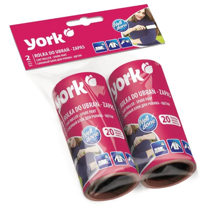 York сменный блок для ролика-щетки 2шт