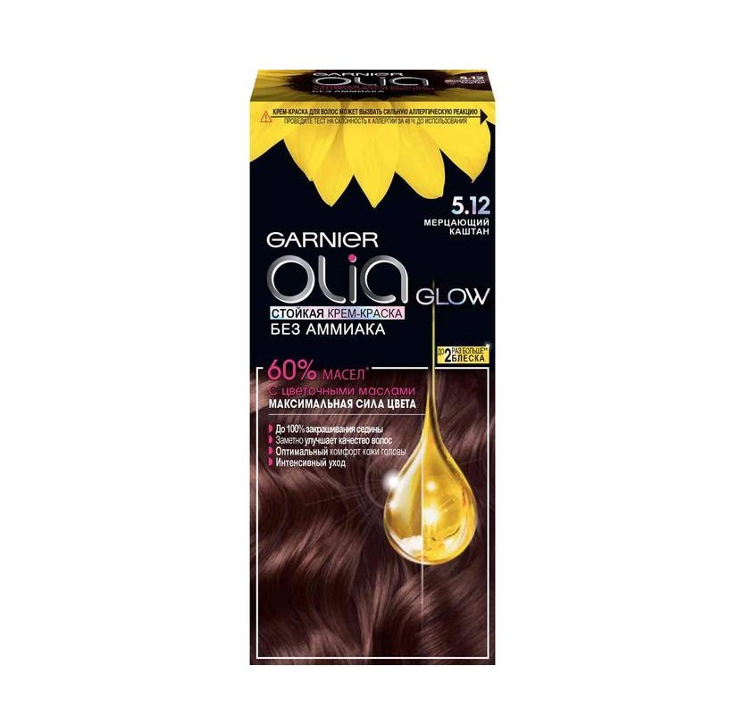 Garnier Olia крем-краска Мерцающий каштан 5.12