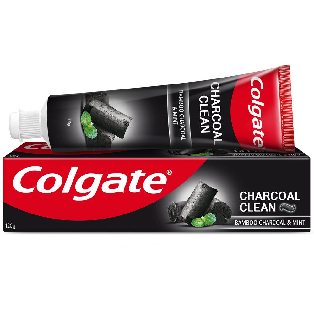 Colgate зубная паста с бамбуковым углем с мятой для отбеливания зубов и свежести дыхания 120 г