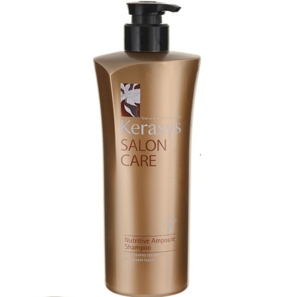 Шампунь KeraSys Salon Care Питание для поврежденных и сухих волос с дозатором 600 мл