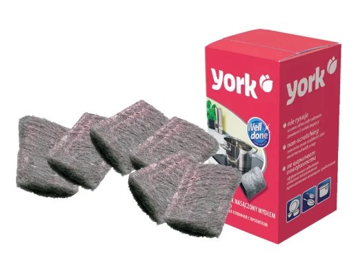 York губка с пропиткой металлическая 6шт