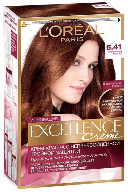 LOREAL  ЭКСЭЛАНС 6.41 Элегантный медный