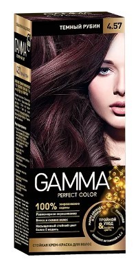 Gamma Perfect Color стойкая крем-краска тон 4.57 Темный рубин