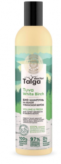 Taiga Siberica Шампунь для супер свежести и объема волос Освежающий Био 400мл
