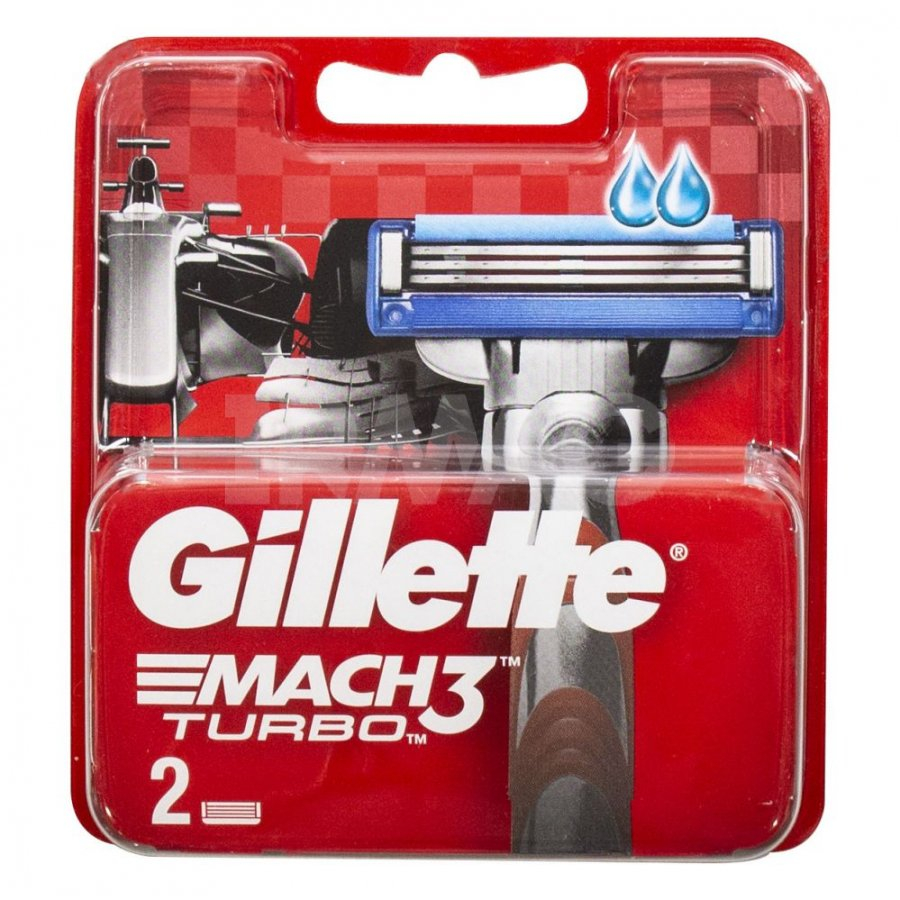 Сменные кассеты Gillette Mach3 Turbo RED 2шт