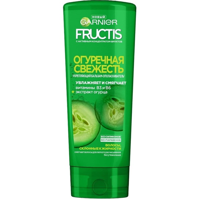 Fructis бальзам-ополаскиватель Superfood огуречный детокс 387мл