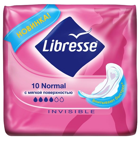Libresse прокладки гигиенические Normal Invisible 10шт