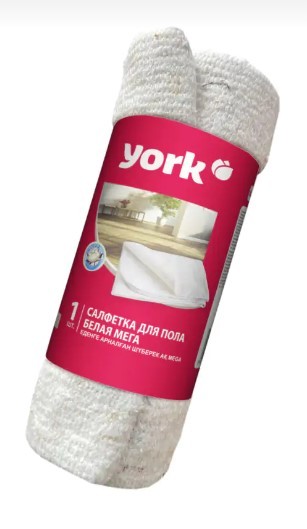York салфетка для пола Мега белая хлопковая