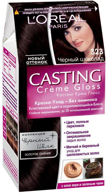 Краска для волос L'OREAL Casting Creme Gloss 323 Черный Шоколад