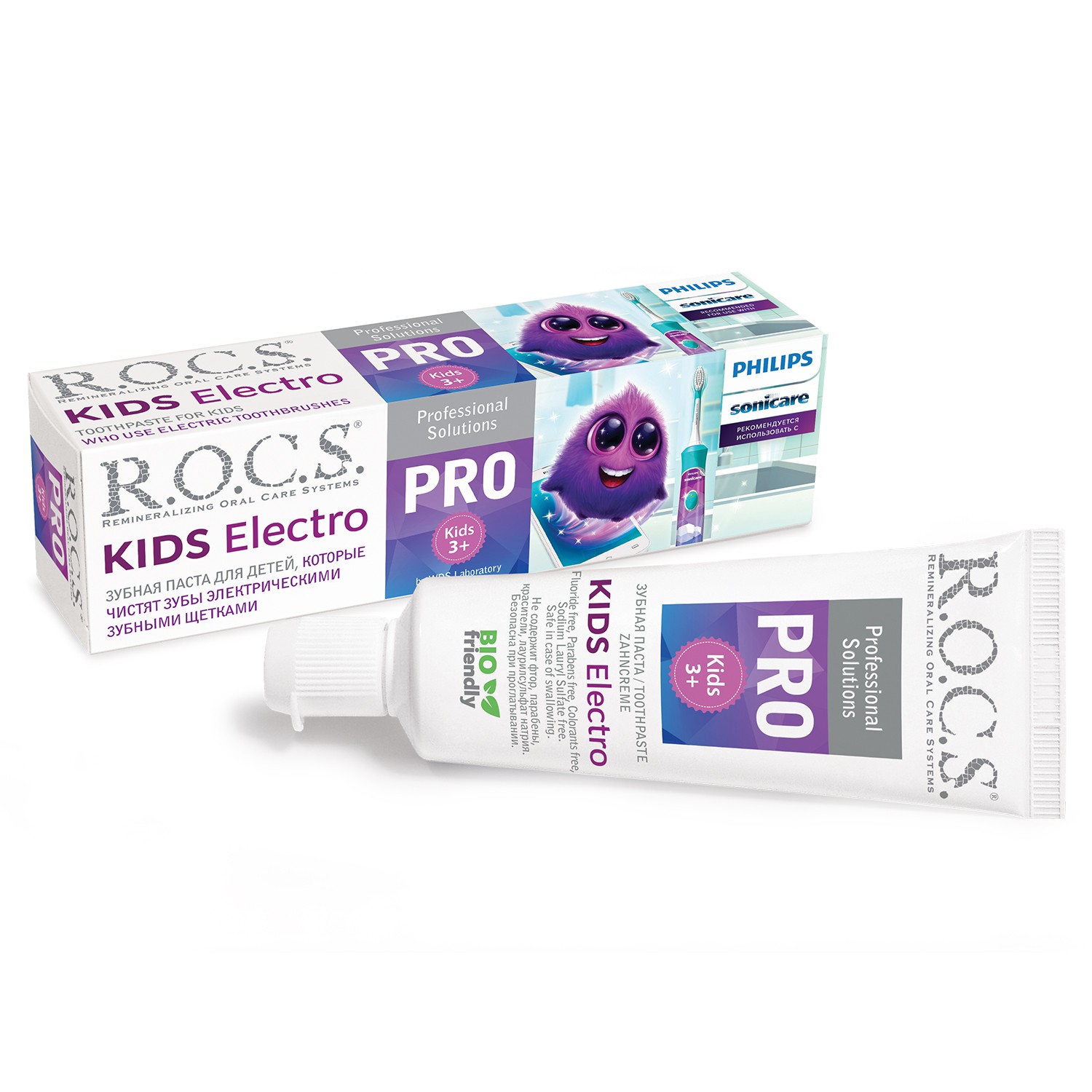 ROCS Kids Pro зубная паста для детей Electro 45г
