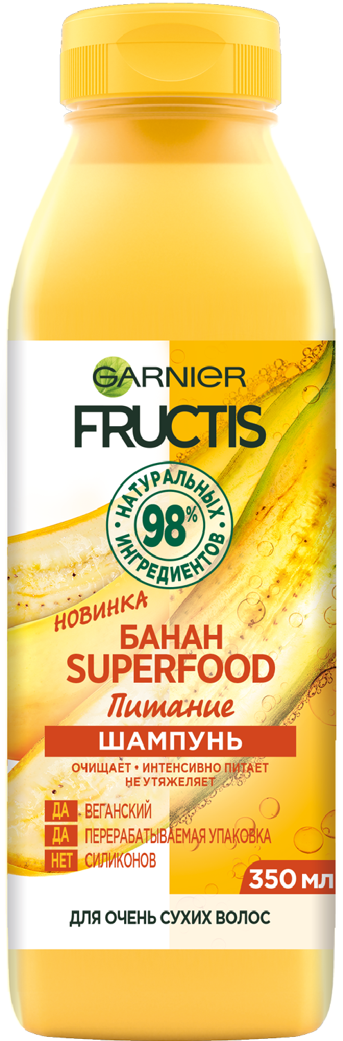 Fructis шампунь SuperFood банан 350мл