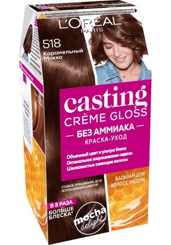 Loreal Casting Creme Gloss краска для волос 518 Карамельный мокко