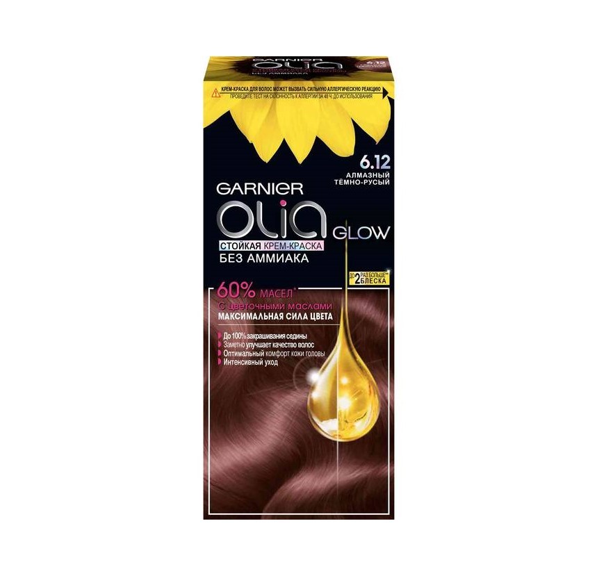 Garnier Olia крем-краска Алмазный темно-русый 6.12