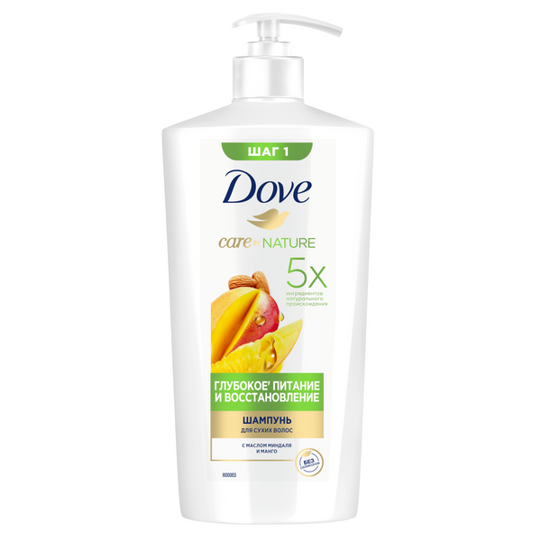 Dove шампунь глубокое питание и восстановление с манго 630 мл