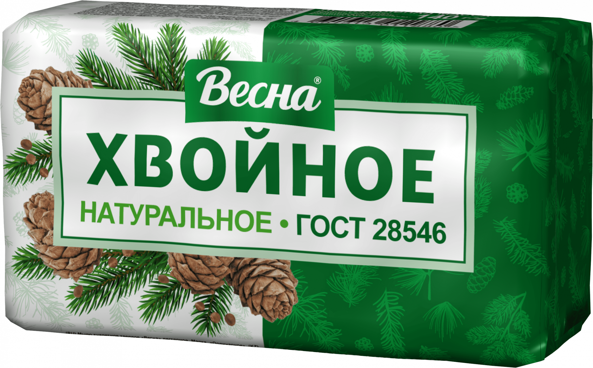 Народное туалетное мыло весна хвойное в пленке 140г