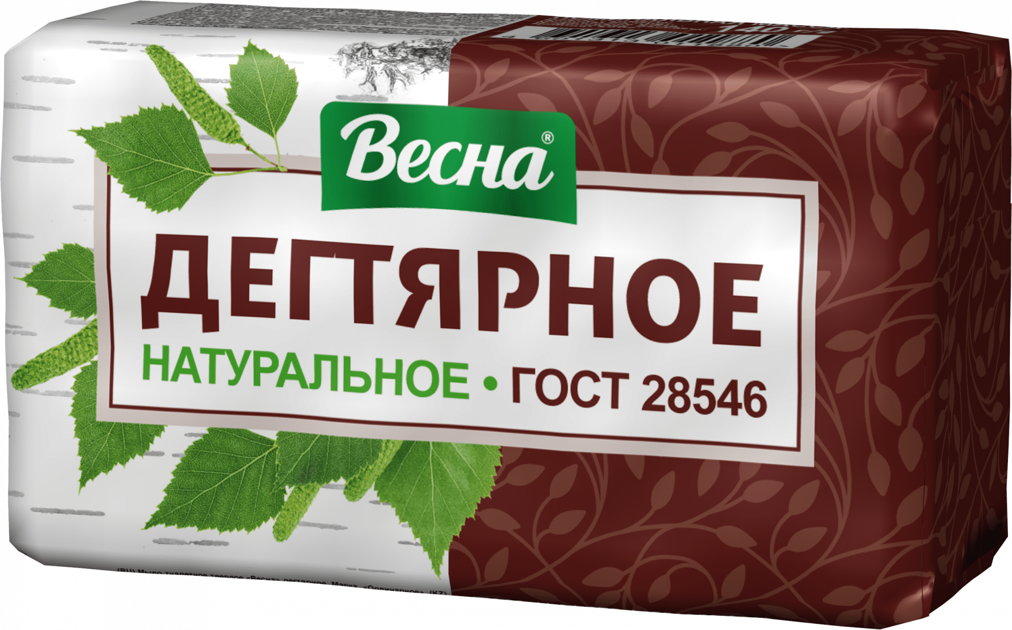 ВЕСНА народное туалетное мыло дегтярное в пленке 140г